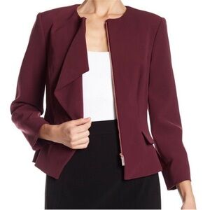 Deep purple ted baker London ruffle front jacket blazer